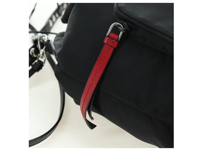 Borsa PRADA Borsa a tracolla Nylon 2way Nero Argento Auth 175065SAM - vista 23