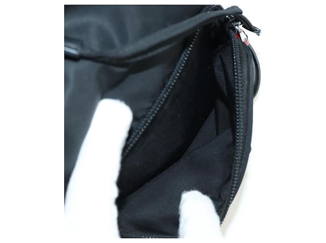 Borsa PRADA Borsa a tracolla Nylon 2way Nero Argento Auth 175065SAM - vista 24