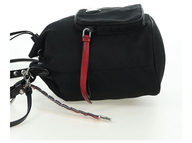 Borsa PRADA Borsa a tracolla Nylon 2way Nero Argento Auth 175065SAM - vista 3