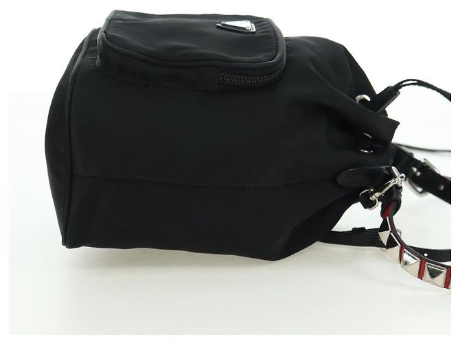 Borsa PRADA Borsa a tracolla Nylon 2way Nero Argento Auth 175065SAM - vista 4