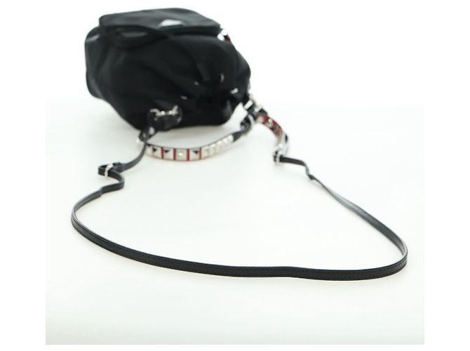 Borsa PRADA Borsa a tracolla Nylon 2way Nero Argento Auth 175065SAM - vista 8