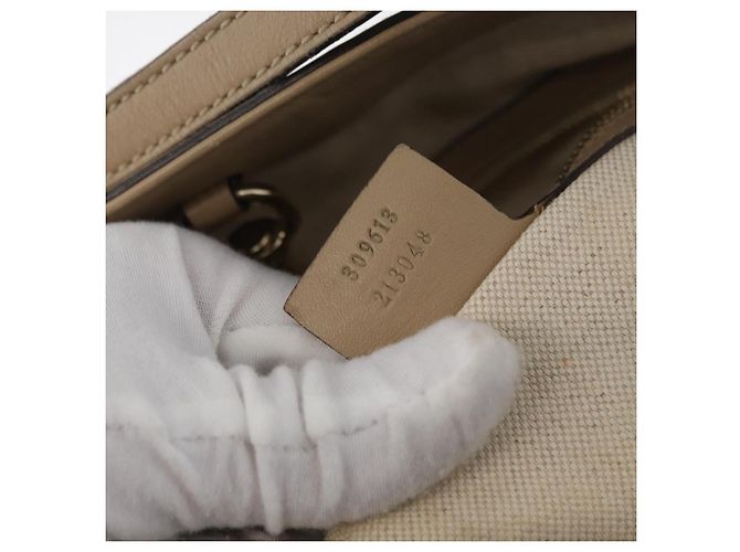 Borsa Tote GUCCI GG Supreme in PVC Beige Oro 309613 Auth ka4230 - vista 12