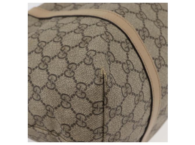 Borsa Tote GUCCI GG Supreme in PVC Beige Oro 309613 Auth ka4230 - vista 15