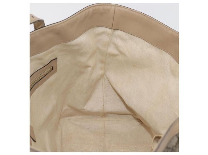 Borsa Tote GUCCI GG Supreme in PVC Beige Oro 309613 Auth ka4230 - vista 20