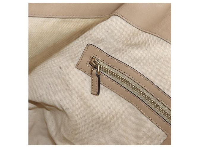 Borsa Tote GUCCI GG Supreme in PVC Beige Oro 309613 Auth ka4230 - vista 22