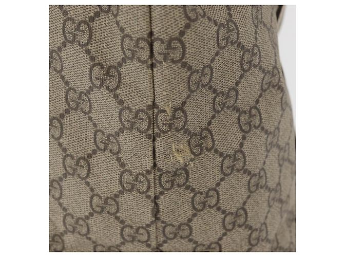 Borsa Tote GUCCI GG Supreme in PVC Beige Oro 309613 Auth ka4230 - vista 5