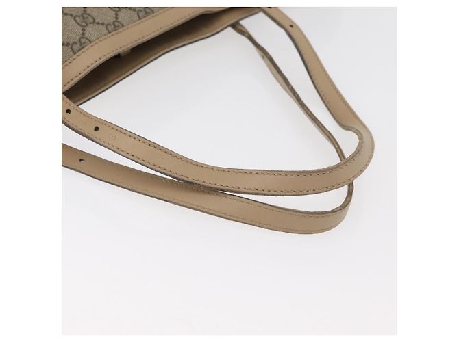 Borsa Tote GUCCI GG Supreme in PVC Beige Oro 309613 Auth ka4230 - vista 9