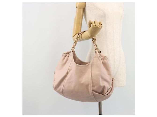 Borsa a mano Salvatore Ferragamo Vala Chain in pelle Rosa Oro Auth BA12403A D'oro - vista 22