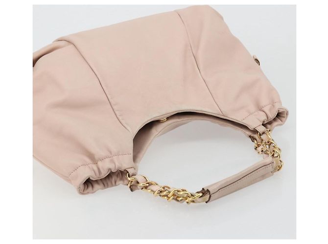 Borsa a mano Salvatore Ferragamo Vala Chain in pelle Rosa Oro Auth BA12403A D'oro - vista 6