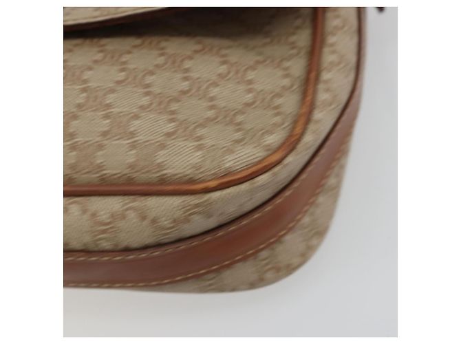Céline Borsa a Spalla CELINE Macadam Canvas PVC Beige Oro Auth 171225 D'oro - vista 14