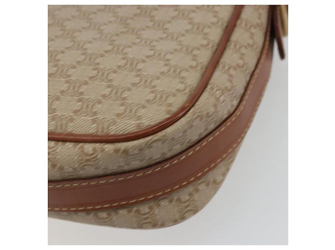 Céline Borsa a Spalla CELINE Macadam Canvas PVC Beige Oro Auth 171225 D'oro - vista 16