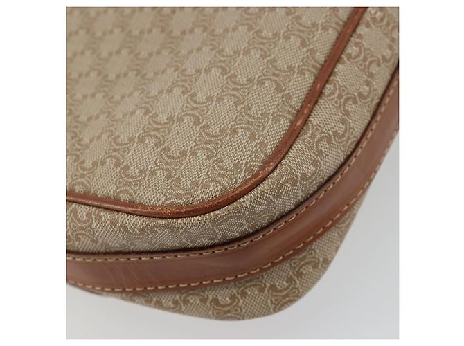 Céline Borsa a Spalla CELINE Macadam Canvas PVC Beige Oro Auth 171225 D'oro - vista 17