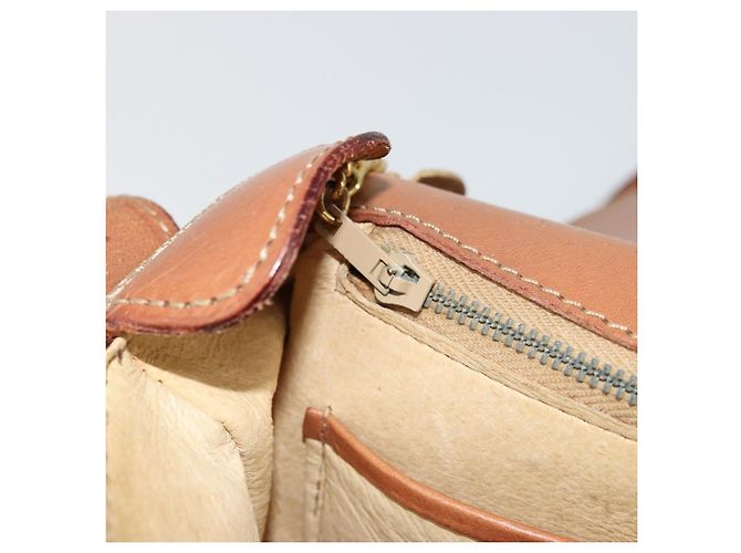 Céline Borsa a Spalla CELINE Macadam Canvas PVC Beige Oro Auth 171225 D'oro - vista 22