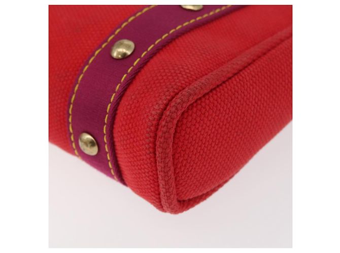 LOUIS VUITTON Antigua Cabas PM Tote Bag Canvas Rouge M40037 LV Auth bs34988 Rosso - vista 16
