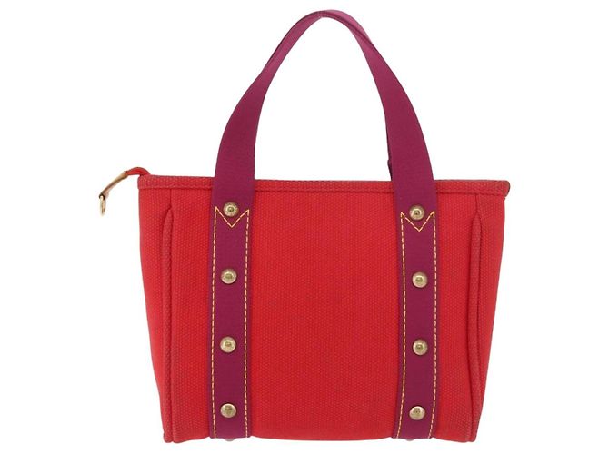 LOUIS VUITTON Antigua Cabas PM Tote Bag Canvas Rouge M40037 LV Auth bs34988 Rosso - vista 2