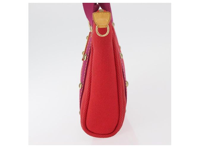 LOUIS VUITTON Antigua Cabas PM Tote Bag Canvas Rouge M40037 LV Auth bs34988 Rosso - vista 3