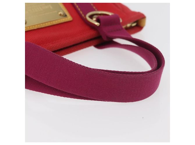 LOUIS VUITTON Antigua Cabas PM Tote Bag Canvas Rouge M40037 LV Auth bs34988 Rosso - vista 7