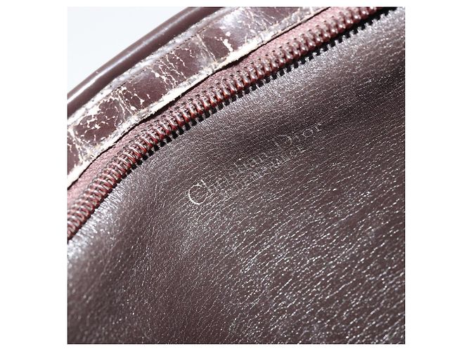 Borsa a tracolla Christian Dior Trotter Canvas Beige Oro Auth 178063 D'oro - vista 11