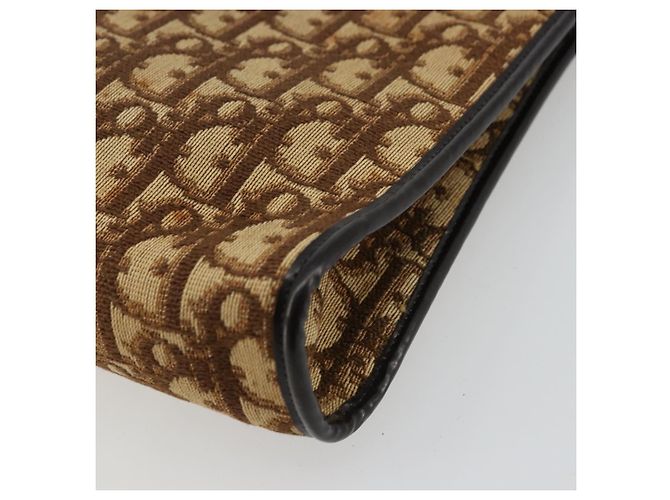 Borsa a tracolla Christian Dior Trotter Canvas Beige Oro Auth 178063 D'oro - vista 15