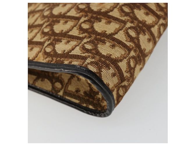 Borsa a tracolla Christian Dior Trotter Canvas Beige Oro Auth 178063 D'oro - vista 16
