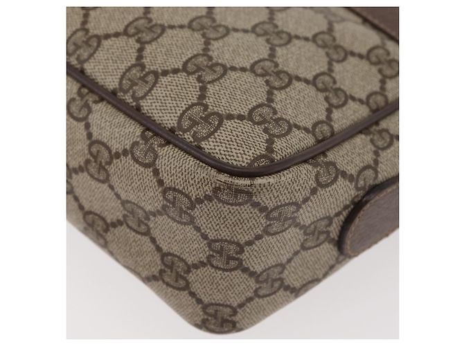 Borsa a Spalla GUCCI GG Supreme PVC Beige Oro Auth 176997 D'oro - vista 15