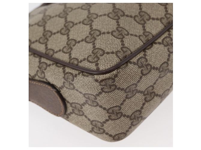 Borsa a Spalla GUCCI GG Supreme PVC Beige Oro Auth 176997 D'oro - vista 16