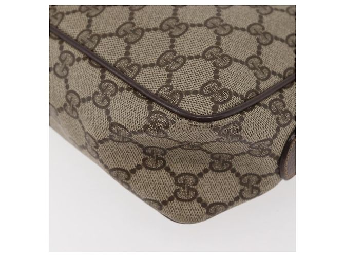 Borsa a Spalla GUCCI GG Supreme PVC Beige Oro Auth 176997 D'oro - vista 17