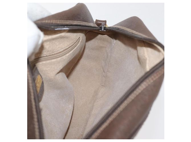 Borsa a Spalla GUCCI GG Supreme PVC Beige Oro Auth 176997 D'oro - vista 19