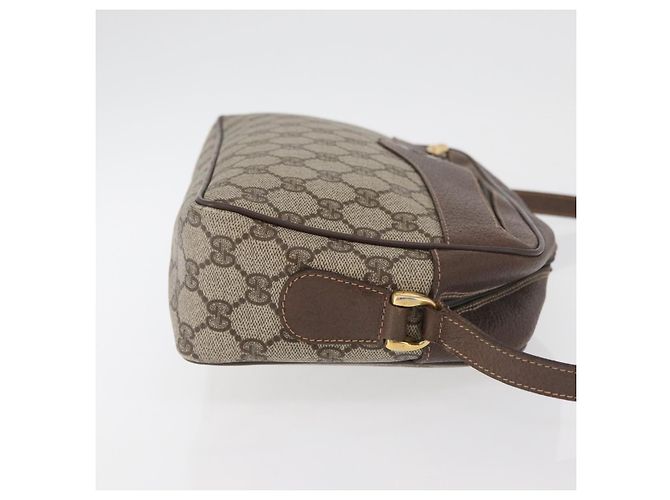 Borsa a Spalla GUCCI GG Supreme PVC Beige Oro Auth 176997 D'oro - vista 3