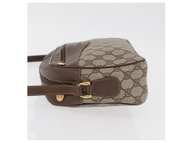 Borsa a Spalla GUCCI GG Supreme PVC Beige Oro Auth 176997 D'oro - vista 4