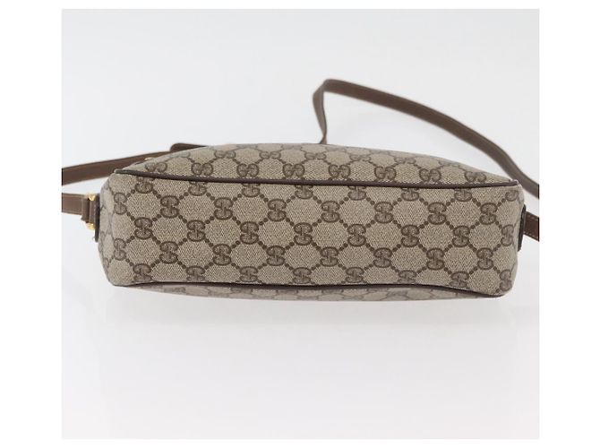 Borsa a Spalla GUCCI GG Supreme PVC Beige Oro Auth 176997 D'oro - vista 5