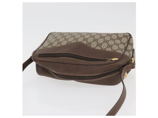 Borsa a Spalla GUCCI GG Supreme PVC Beige Oro Auth 176997 D'oro - vista 6