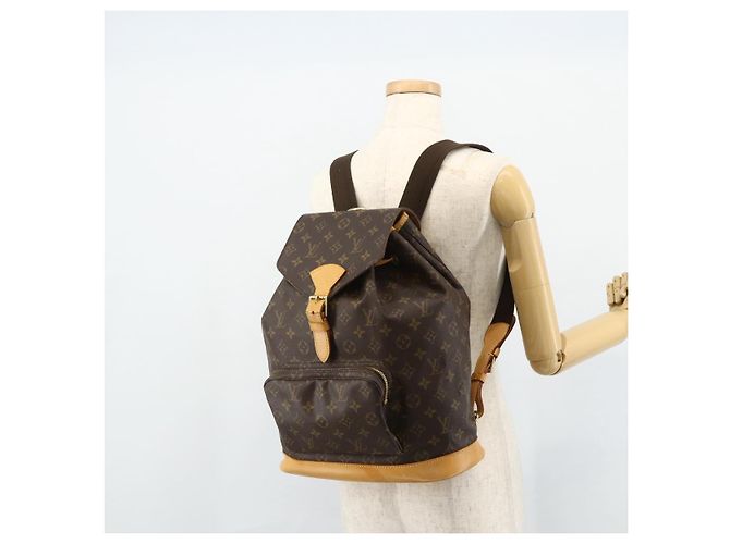 Zaino LOUIS VUITTON Monogram Montsouris GM M51135 LV Auth 177973 Monogramma - vista 24