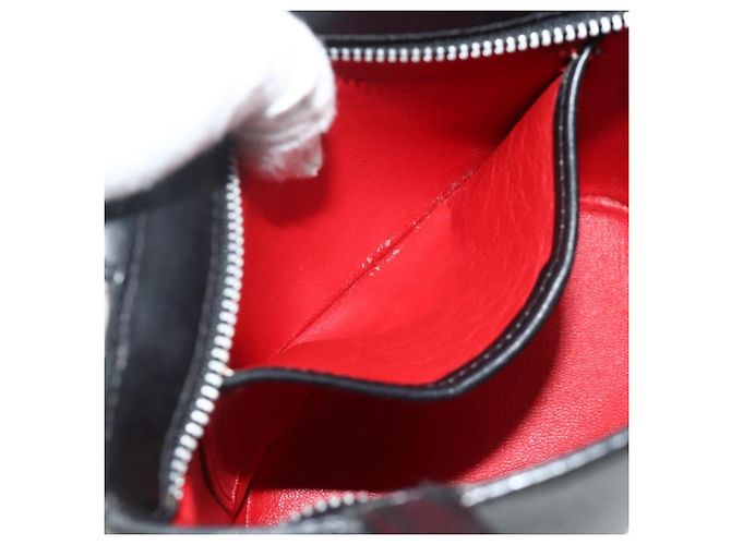 Céline Borsa CELINE in pelle nera argento Auth 178117A Nero - vista 21