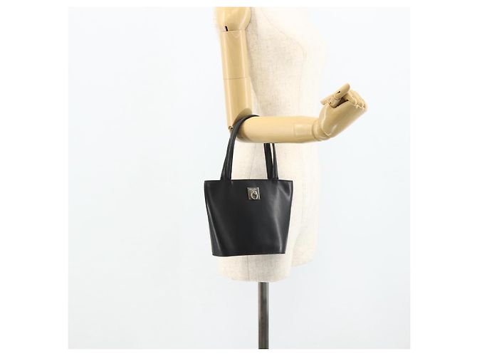 Céline Borsa CELINE in pelle nera argento Auth 178117A Nero - vista 22