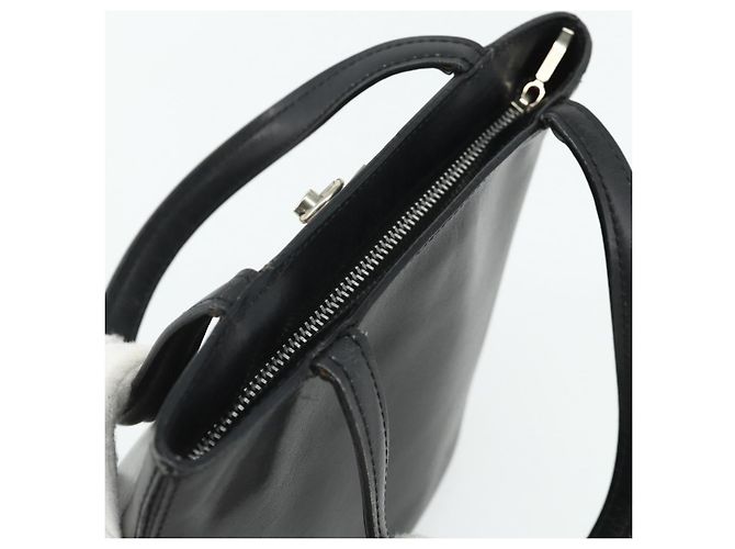 Céline Borsa CELINE in pelle nera argento Auth 178117A Nero - vista 6
