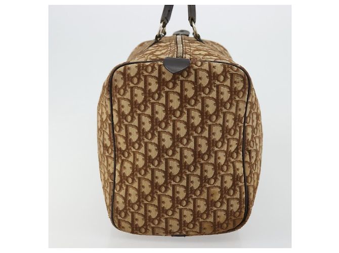 Borsa Boston Christian Dior Trotter Canvas Beige Oro Autentica 176853 - vista 4