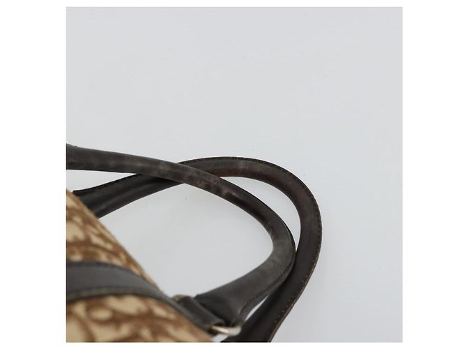 Borsa Boston Christian Dior Trotter Canvas Beige Oro Autentica 176853 - vista 8
