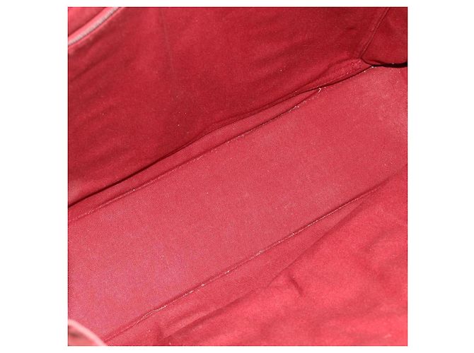 Hermès Borsa Fourre Tout HERMES 2 Set Cotone Rosso Verde Autentica BA12496 - vista 7