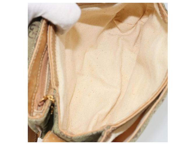 Sac à bandoulière GUCCI GG Canvas Beige Or 007 3444 0207 Auth 177887 Doré - vue 10