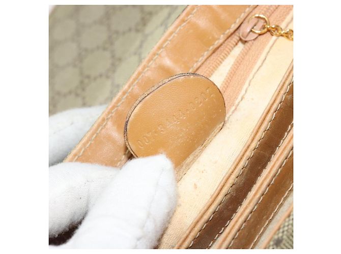 Sac à bandoulière GUCCI GG Canvas Beige Or 007 3444 0207 Auth 177887 Doré - vue 12