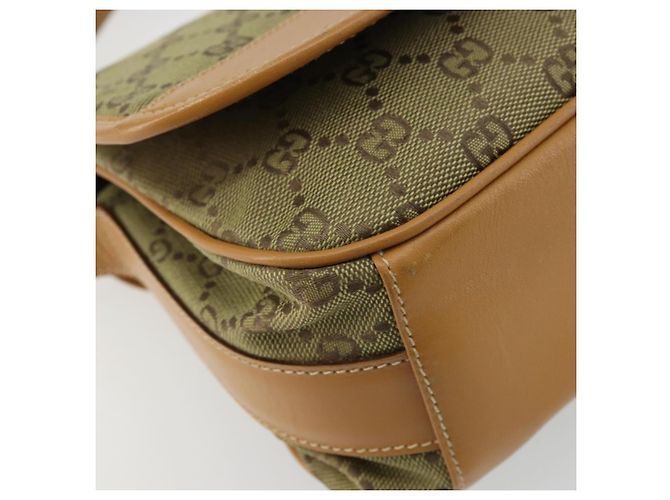 Sac à bandoulière GUCCI GG Canvas Beige Or 007 3444 0207 Auth 177887 Doré - vue 14