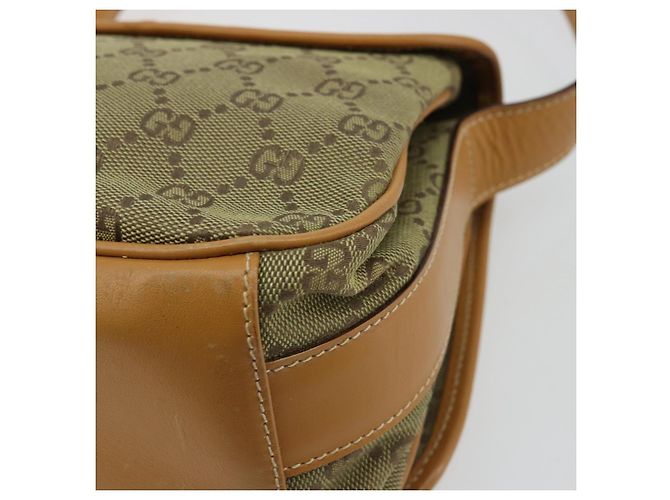 Sac à bandoulière GUCCI GG Canvas Beige Or 007 3444 0207 Auth 177887 Doré - vue 15
