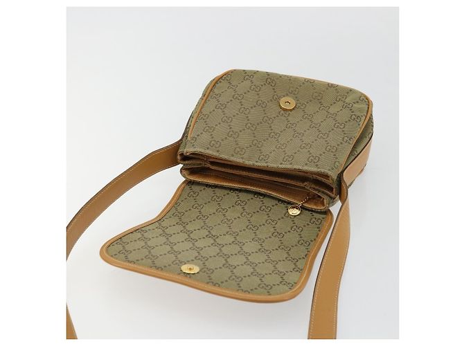 Sac à bandoulière GUCCI GG Canvas Beige Or 007 3444 0207 Auth 177887 Doré - vue 17