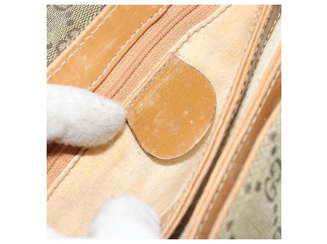Sac à bandoulière GUCCI GG Canvas Beige Or 007 3444 0207 Auth 177887 Doré - vue 18