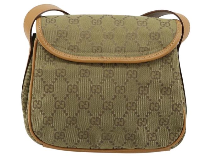 Sac à bandoulière GUCCI GG Canvas Beige Or 007 3444 0207 Auth 177887 Doré - vue 2
