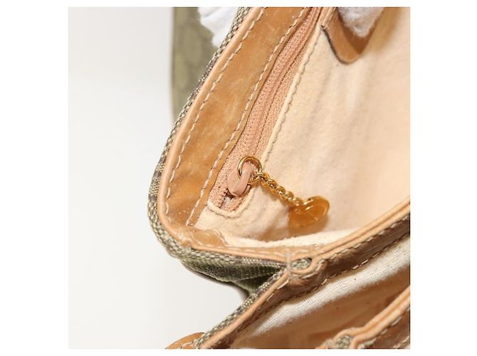 Sac à bandoulière GUCCI GG Canvas Beige Or 007 3444 0207 Auth 177887 Doré - vue 22