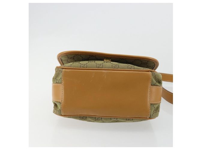 Sac à bandoulière GUCCI GG Canvas Beige Or 007 3444 0207 Auth 177887 Doré - vue 5