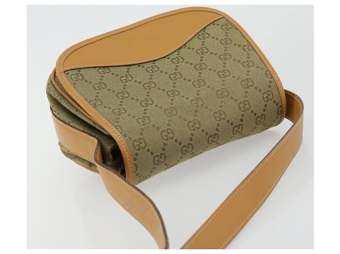 Sac à bandoulière GUCCI GG Canvas Beige Or 007 3444 0207 Auth 177887 Doré - vue 6