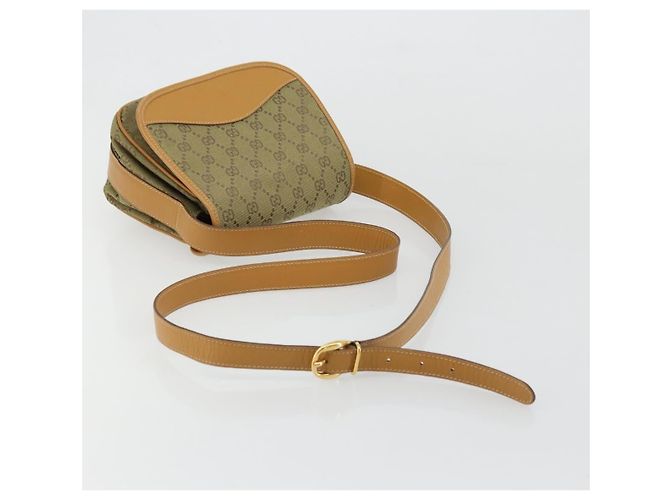 Sac à bandoulière GUCCI GG Canvas Beige Or 007 3444 0207 Auth 177887 Doré - vue 7